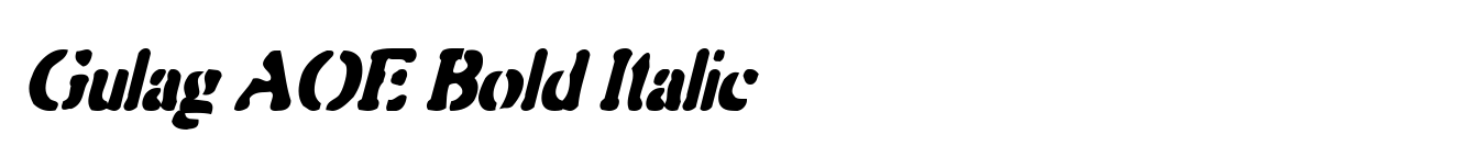 Gulag AOE Bold Italic